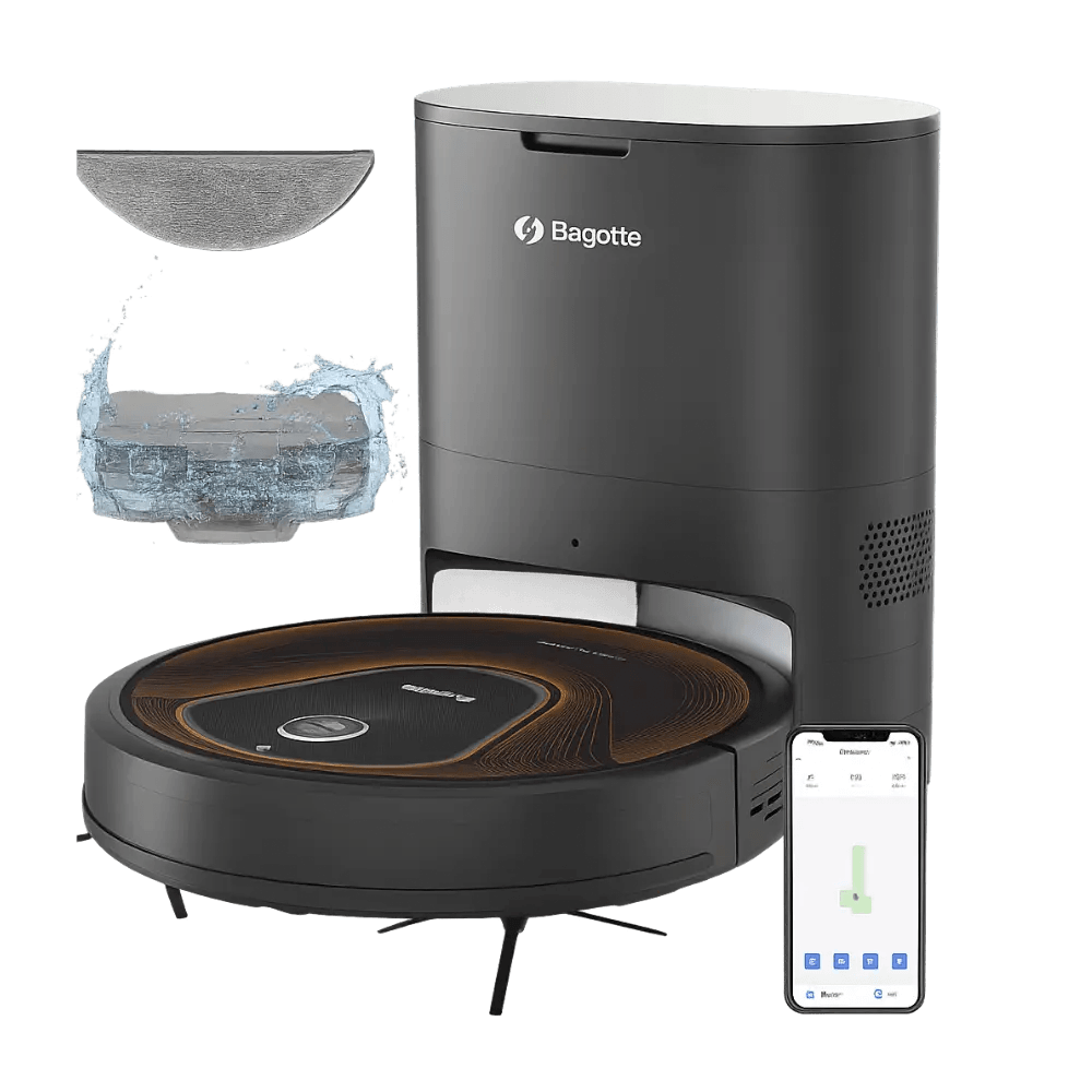 Bagotte950Max Roboterstaubsauger mit Absaugstation & Wischfunktion